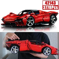 in stock technical ferraried daytona sp3 42143 supercar model building block sport car toys for boys girls kids birthday gift