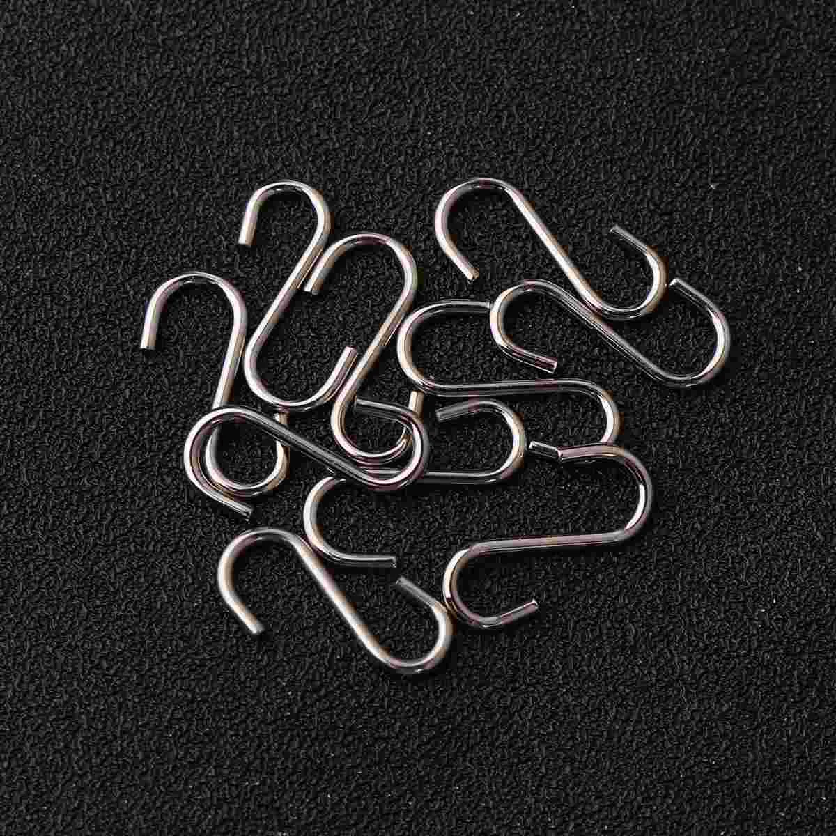 

Hooks S Hanging Shaped Hook Mini Jewelry Hanger Hangers Stainless Steel Metal Ornament Utility Tiny Miniature Clothes Kitchen
