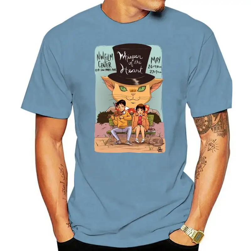 

Футболка с принтом «шепот сердца», Миядзаки Хаяо, футболка с принтом «шепот сердца», хлопковые рубашки, топ, футболка