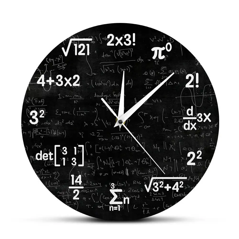 

Math Wall Clock Mathematics Clock Graduation Gift Gifts For Kids Math Formulas Icons Wall Clock Classroom Decor Gift For Teacher