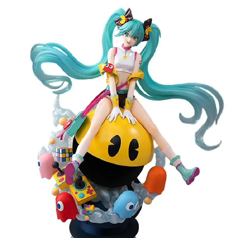 

30cm Original BNTSH Hatsune Miku Figure Kawaii Pac-man Game Action Figurines Collectable Pvc Model Vocaloid Ornament Toy Gift