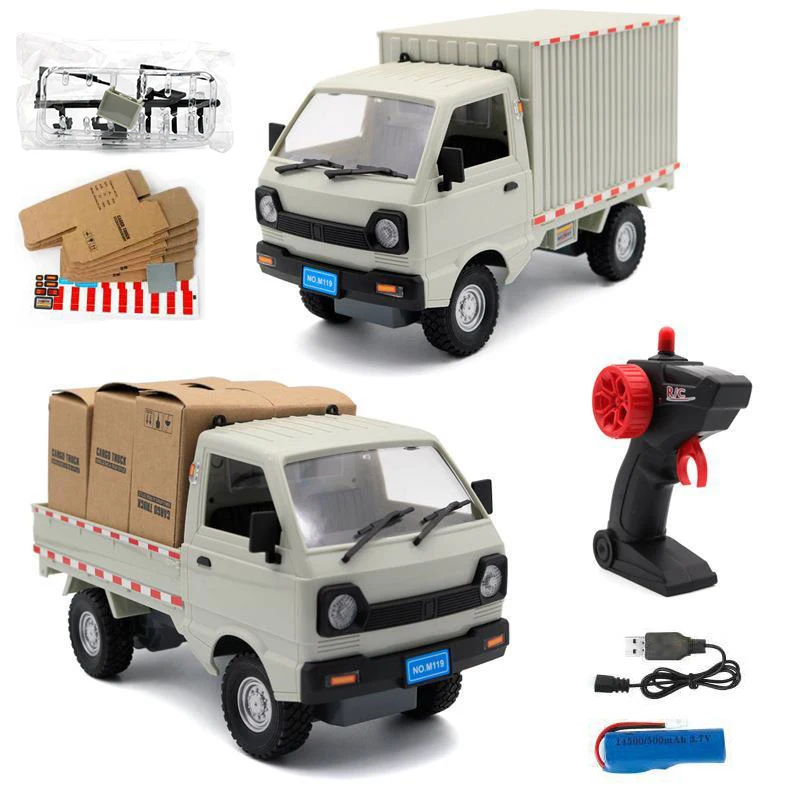 

Electric RC Trucks 1/16 4CH Light Haul Cargo Car Simulated Drift Climbing Car With LED Light Remote Control Toys For Boys
