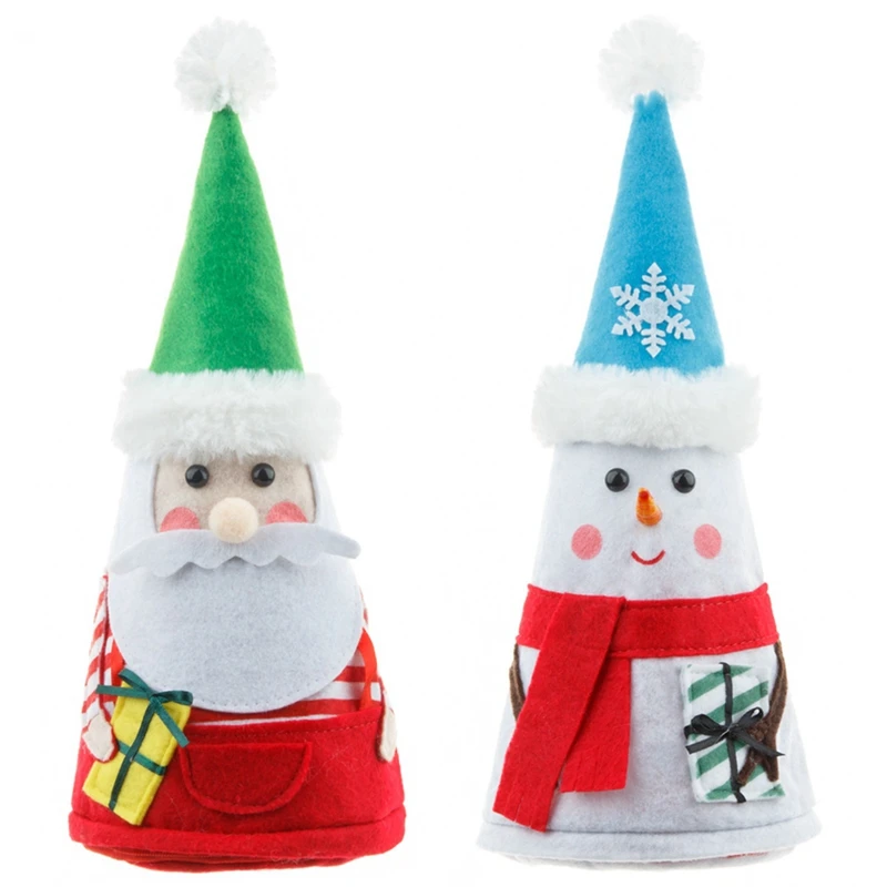 

Креативные Мультяшные рождественские чулки с Санта-Клаусом, снеговиком, сумка для яблока на Рождество, новогодний декор 2022