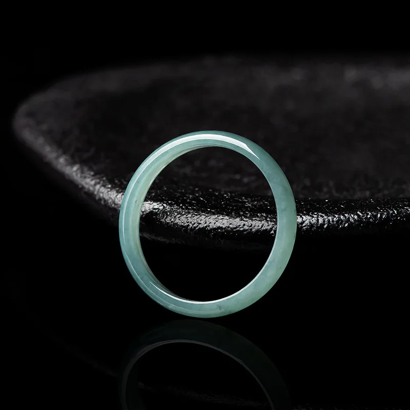 

Hand Carved/Natural Jade Burmese A Emerald Ring Fashion Elegant Personality Jewelry Accessories Rings For MenWomen Couples Gifts