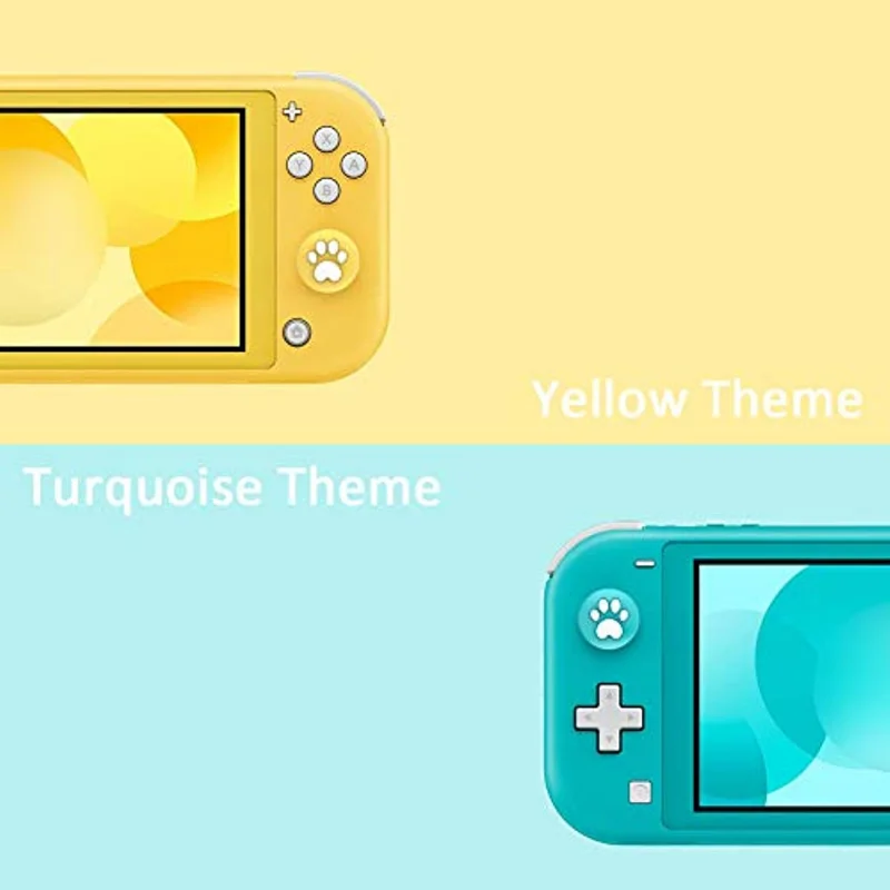 Thumb Grips Cap for Nintendo Switch/OLED/Switch Lite, Cute Analog Stick Cover Skin for Joy-Con Thumbstick,4Pcs (Yellow&Teal) enlarge
