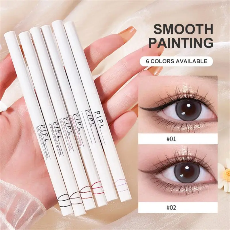 

6 Colors Eyeliner Pencil One Stroke Shaping Smooth Eyeliner Gel Cream Long Lasting Waterproof Purple Black White Sexy Cosmetics
