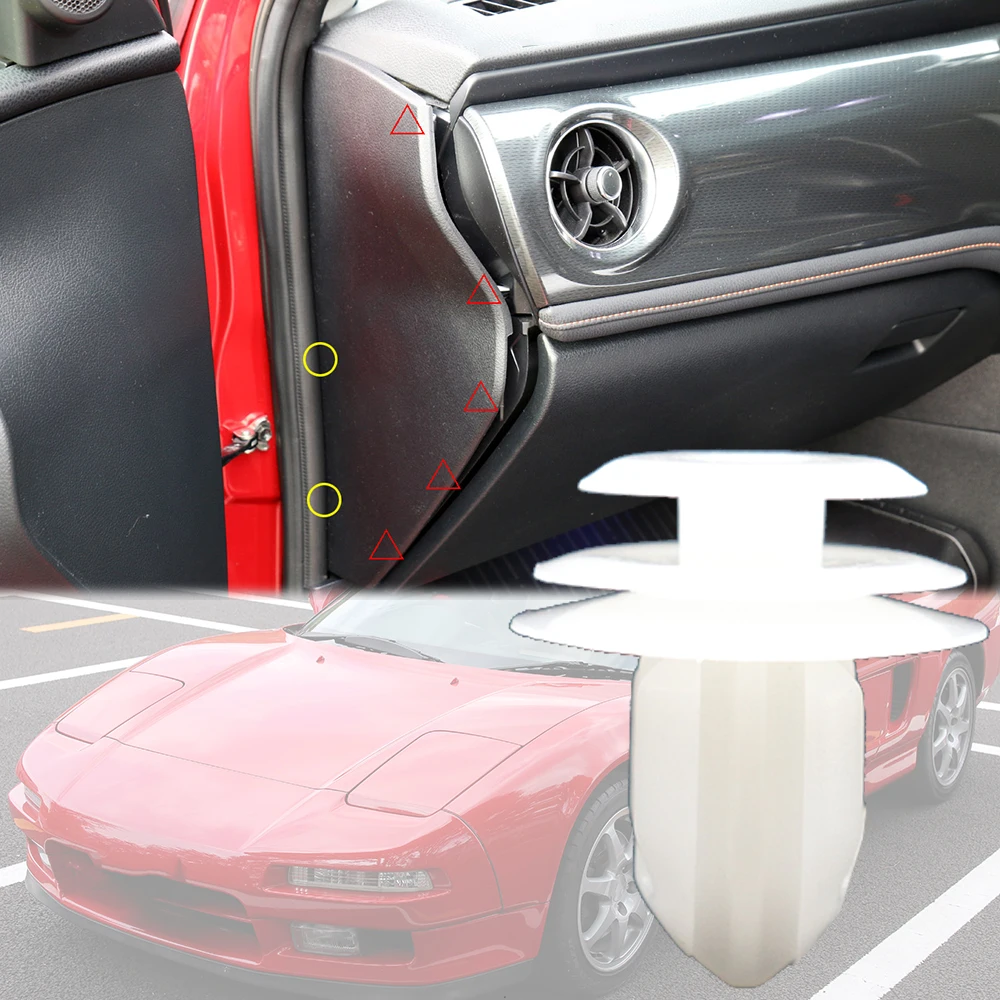 

For Honda NSX 1991 1992 1993 1994 - 2003 2004 2005 Car Pillar Panel Sill Trim Roof Rivets Left Right Door Card Headlining Clips