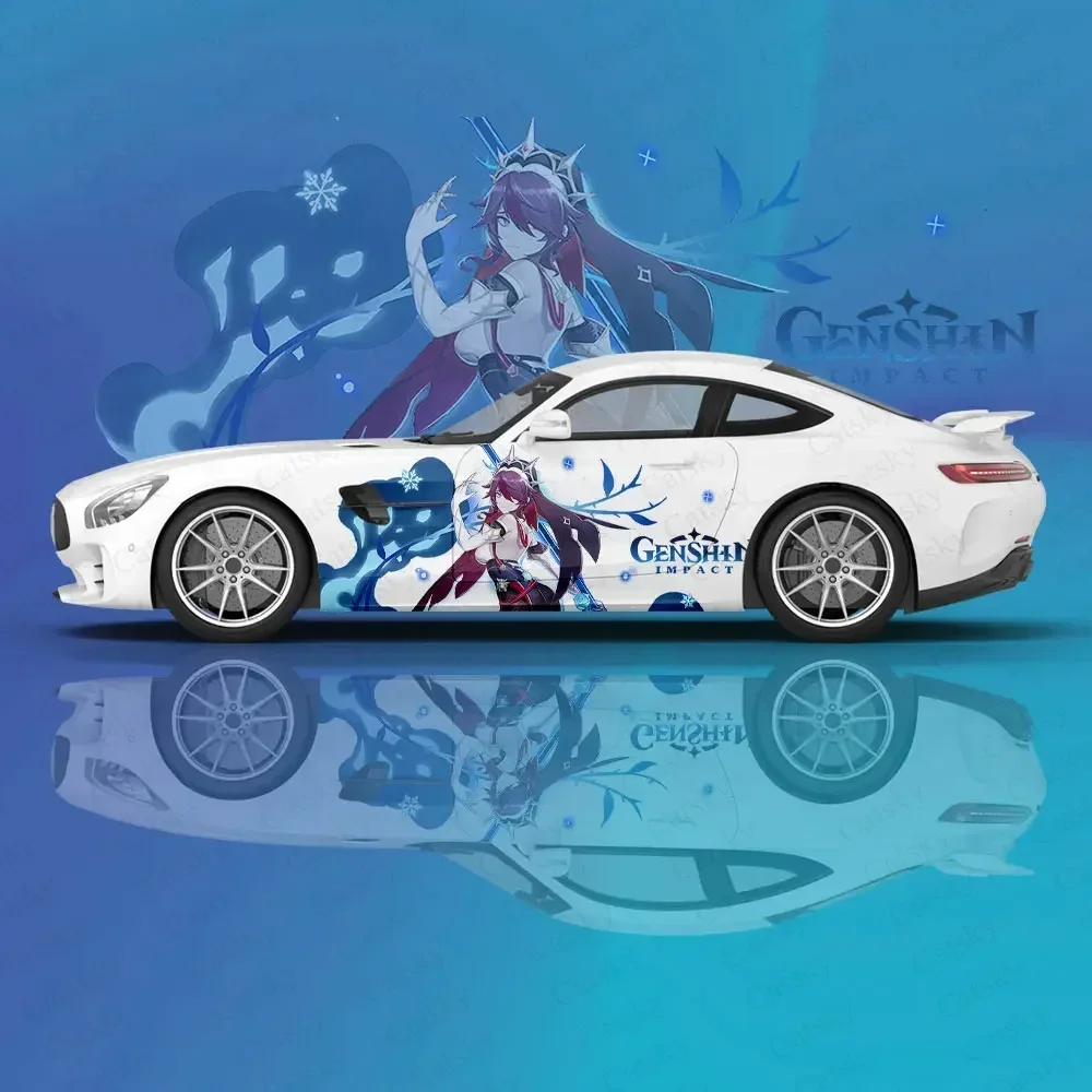 Rosaria Genshin Противоударная наклейка с животными на автомобиль защитная пленка