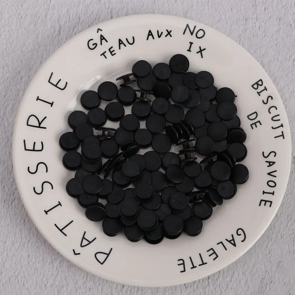 

DIY аксессуары для пуговиц для детей задняя часть легкие пряжки пластиковые кнопки черные украшения черная пряжка