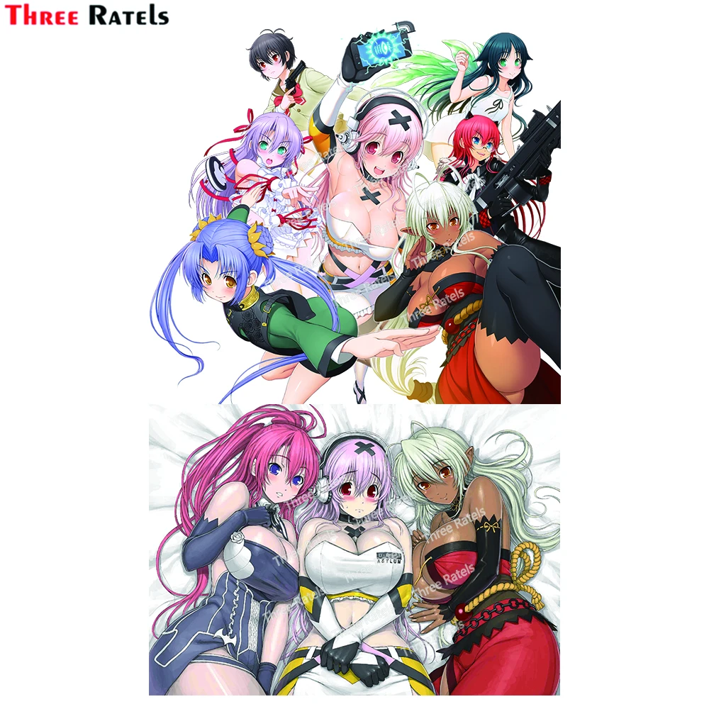 Персонализированные креативные наклейки Three Ratels H467 Super Sonico Sansei Muramasa And Ignis Soukou Akki Muramasa с царапинами, автомобильные наклейки