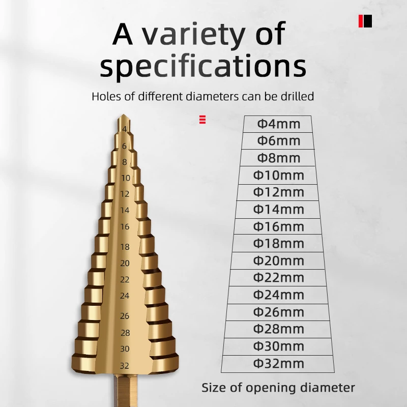 HSS прямая рифленая ступенчатая дрель-пагода 3 шт. 5 6 тканевая сумка набор