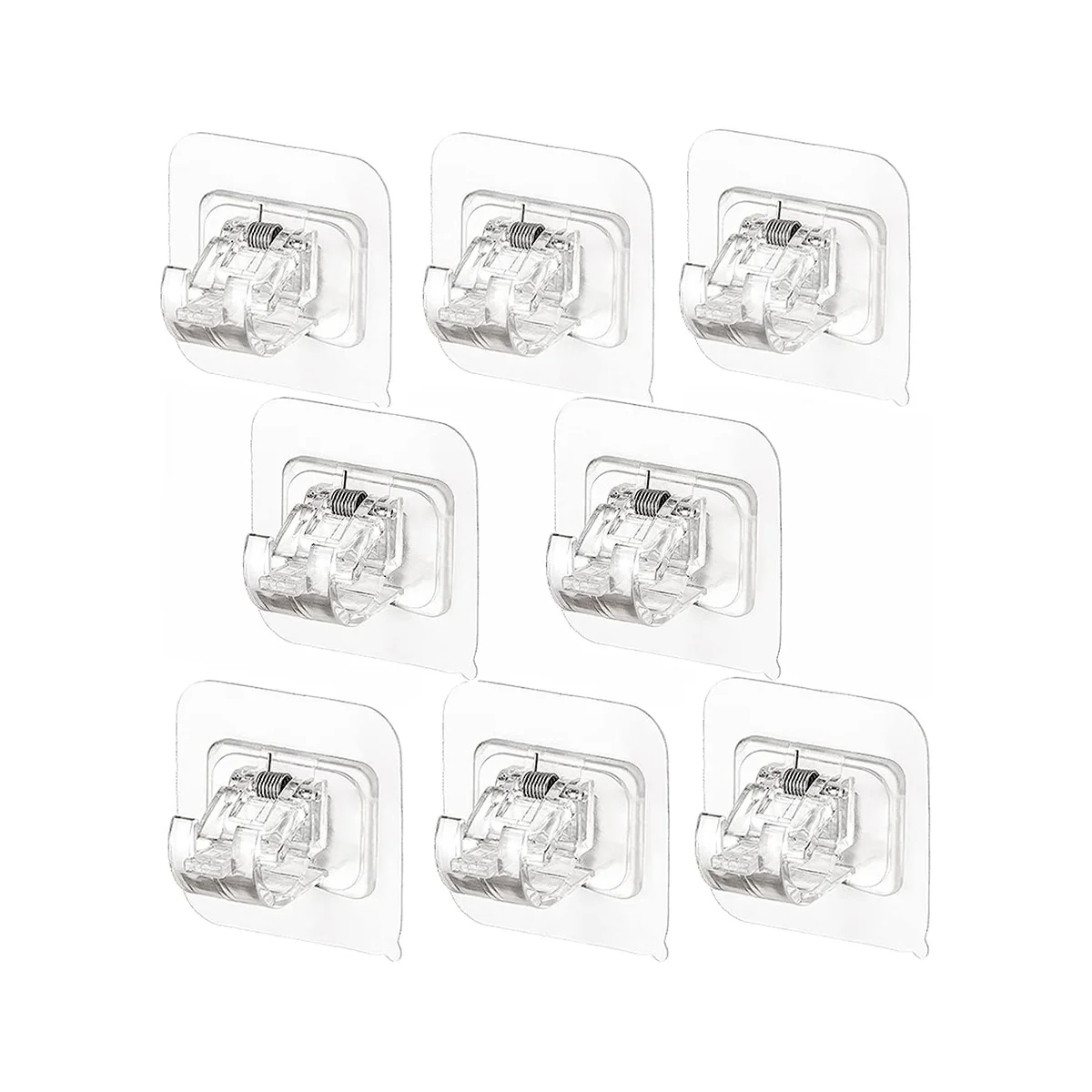 

12 шт., крючки для штор без сверления, без сверления