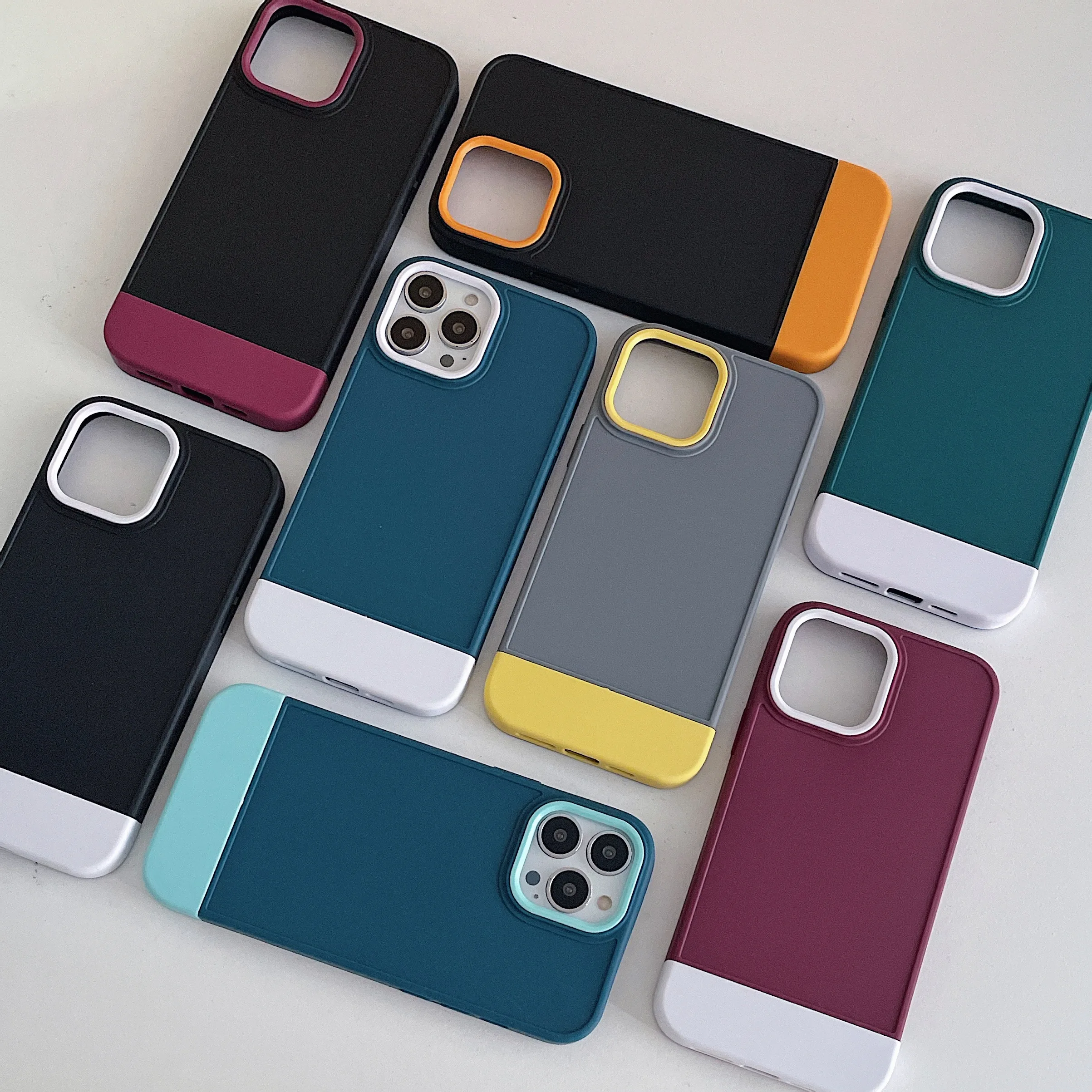 

Matte Plain Phone Case For iPhone 13 12 11 XR X XS Pro Max 8 7 6 Plus SE 2020 Soft Silicone Protective Non-Slip Anti-fall Cover