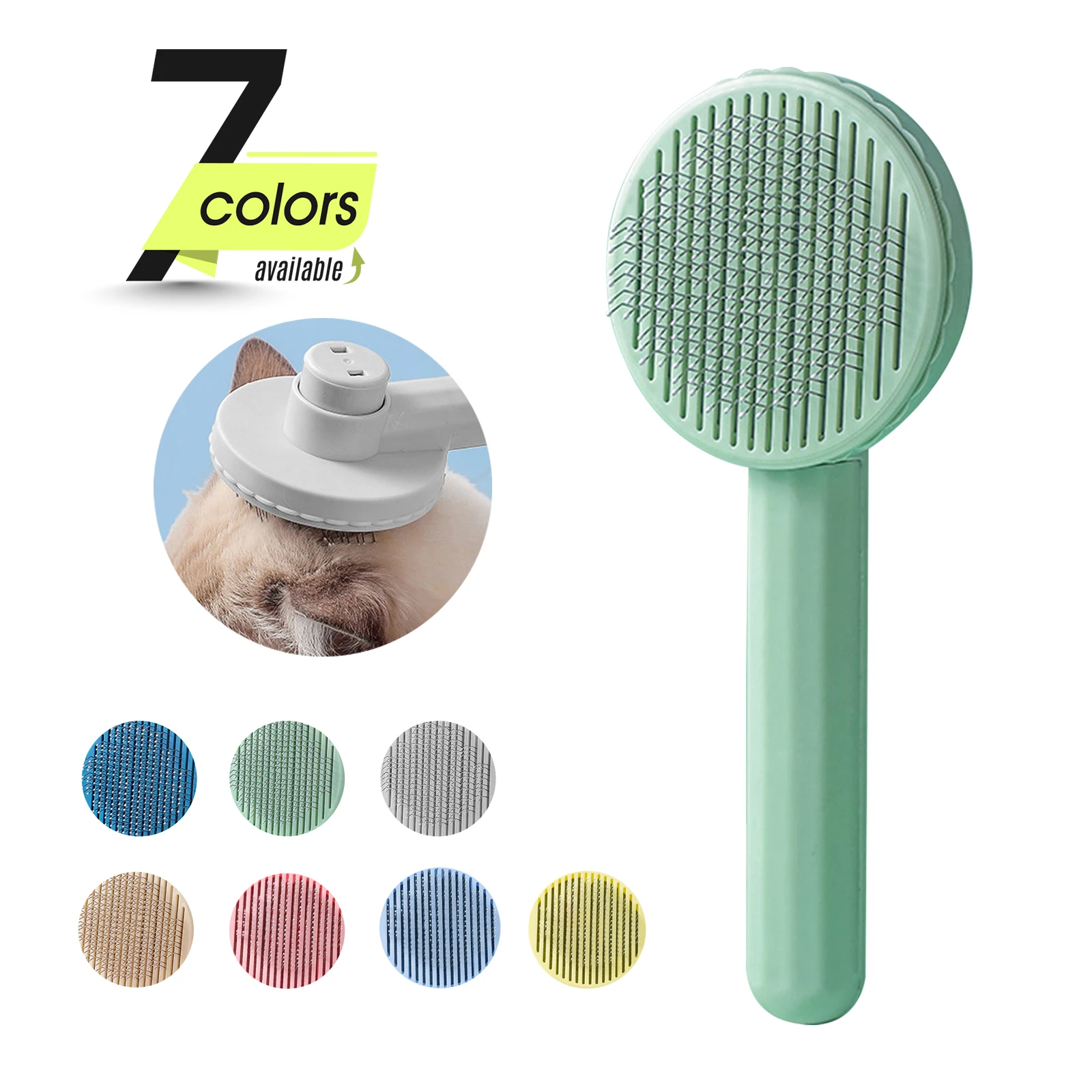 

Pet Hair Removal Comb Cat Brush Self Cleaning Slicker Brush for Cats Dogs Hair Remover Scraper Pet Grooming Tool Cat Accessories