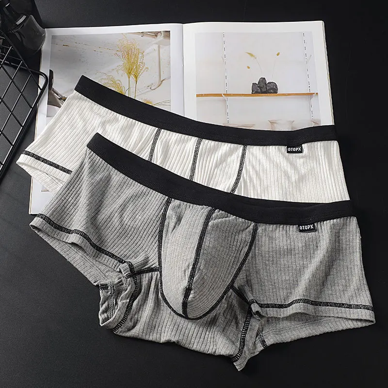 GTOPX MAN personalized design thread Modal thin breathable single layer U convex four-corner men's underwear Amazon