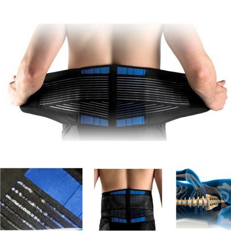 

Hot Sale Sport Adjustable Neoprene Double Pull Lumbar Support Lower Elasticated Back Belt Brace Pain Relief Band Waist Strap
