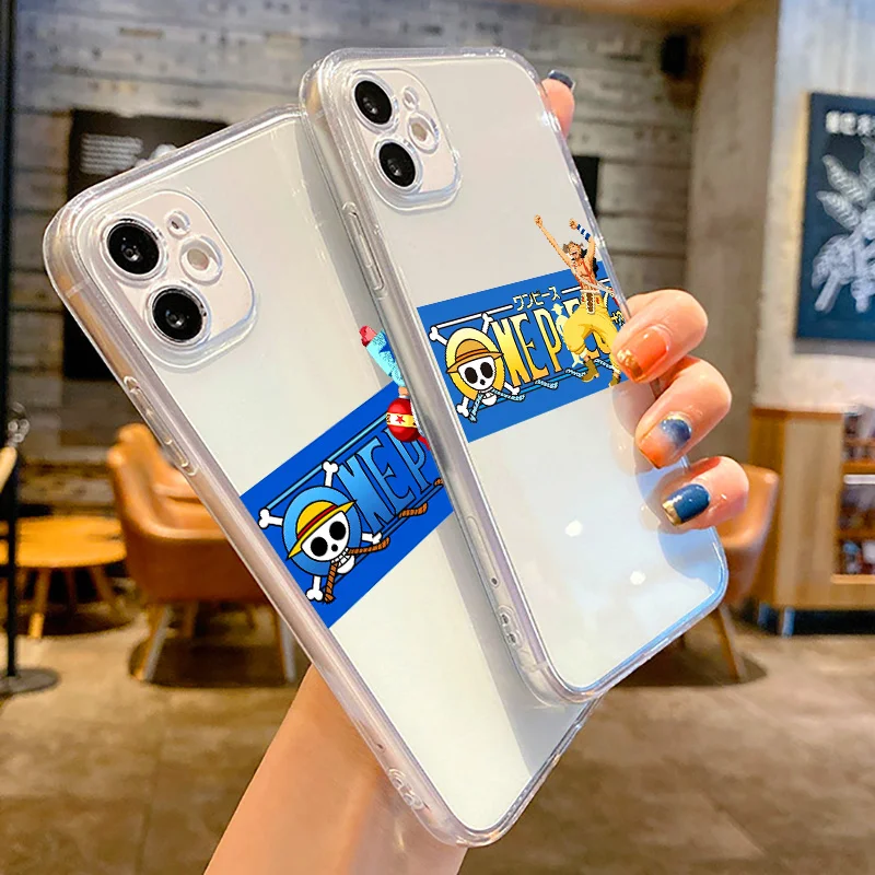 Японский аниме Луффи цельный чехол для телефона iPhone 13 12 Mini 11 Pro X XS XR Max 8 Plus SE 2020