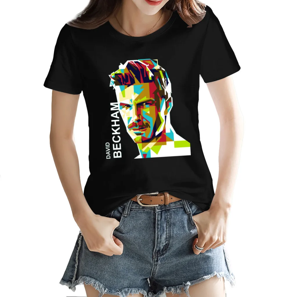 

Tees England 6 Davids and Beckhams Football Gift Women's T-shirt Graphic Cool leisure Motion Kemp Top quality USA Size