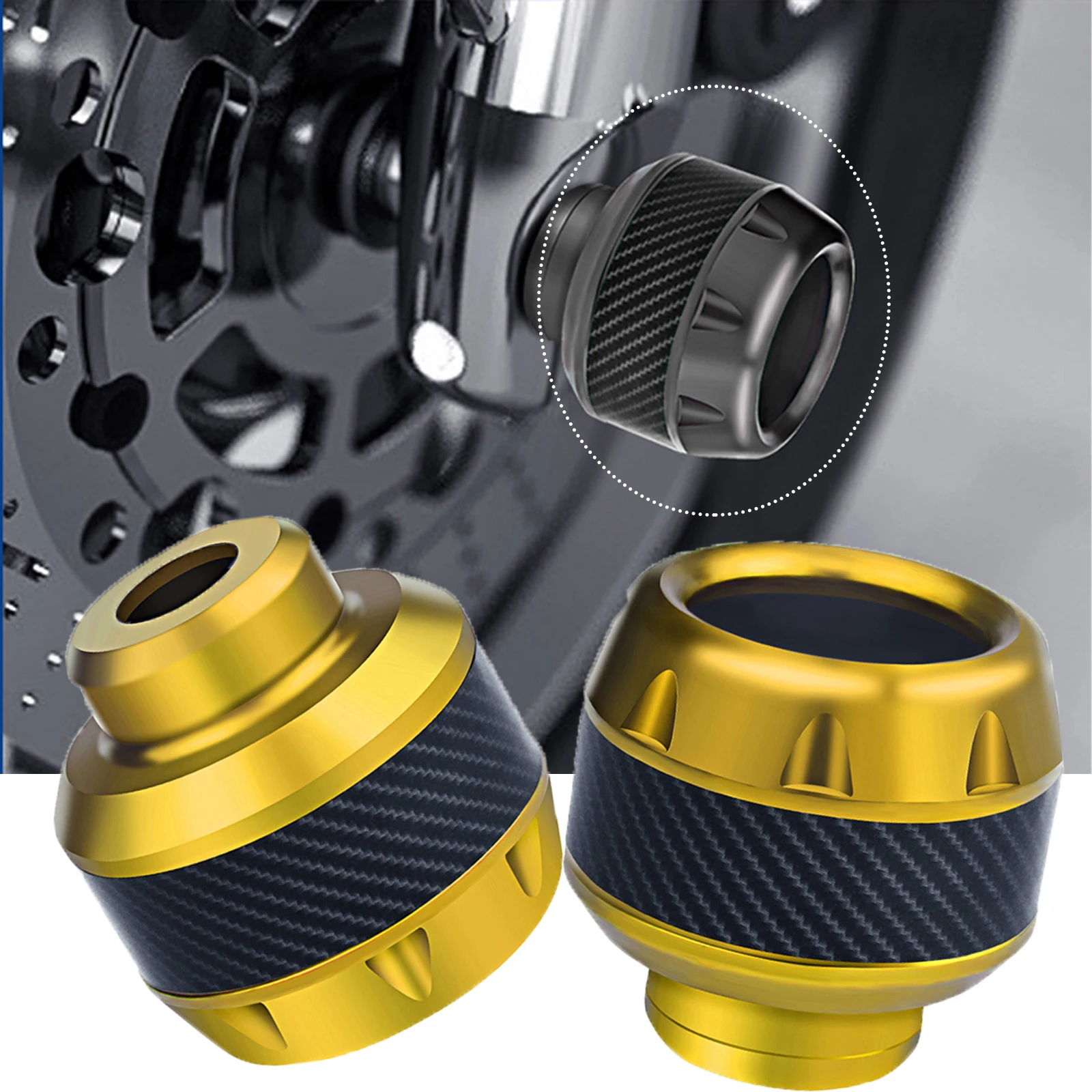 

Aluminum Universal Motorcycles Falling Protector Front Sliders for Yamaha R15 V3 Hold 700 Triumph Street Twin Yamaha Hold 700