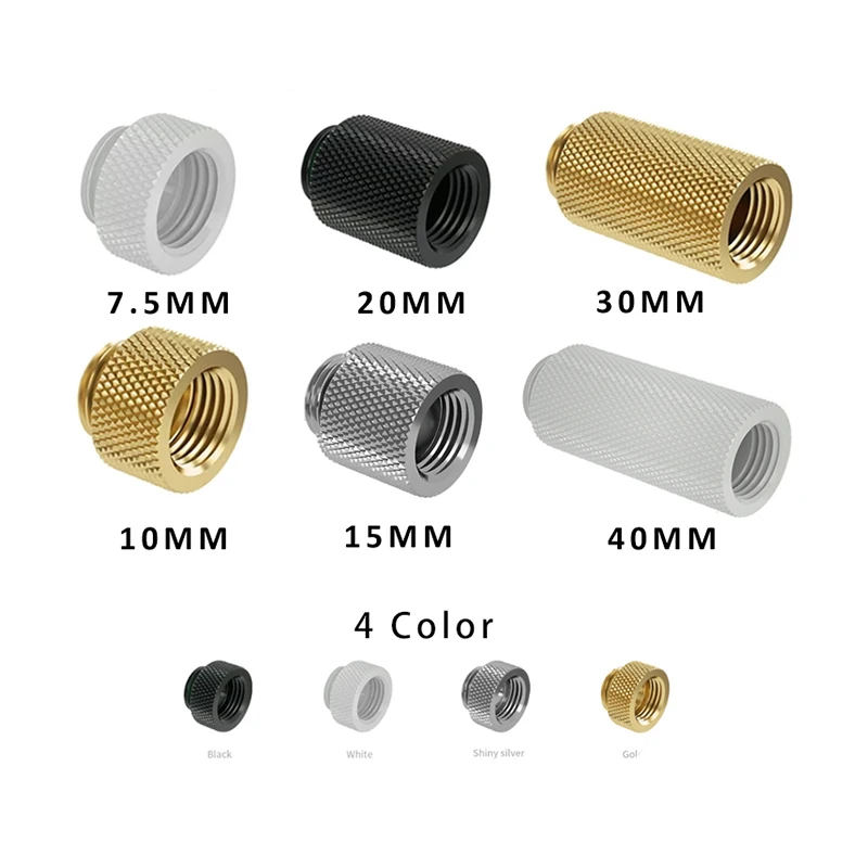 Barrow водяное охлаждение серии TNYZ, переходник «штырь-гнездо», 7,5 мм/10 мм/15 мм/20 мм/30 мм/40 мм, Длина G1/4 M2F