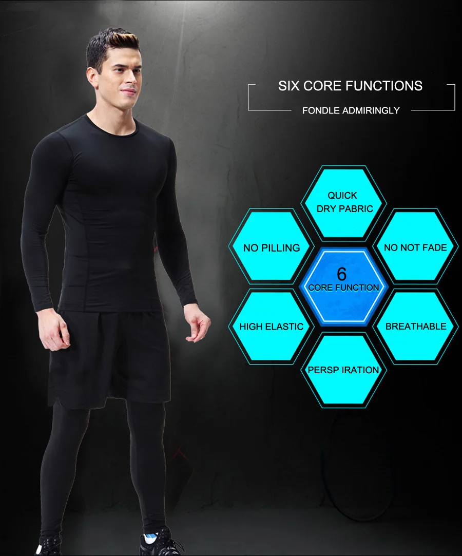 4 Pcs Outdoor Jogging Sport Men Suits Male Tracksuit Outdoors Suit Men's Gym Sportswear Running Track Clothing | Спорт и