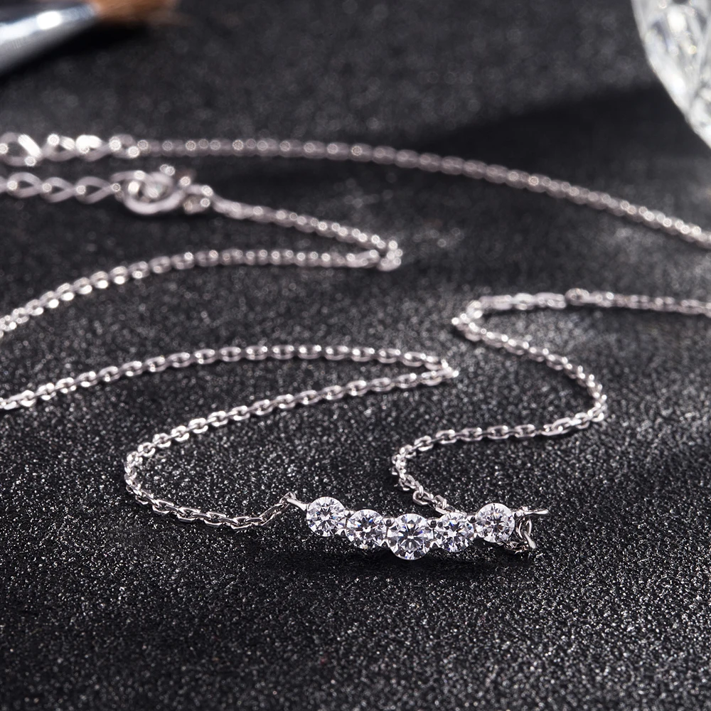 Модное роскошное ожерелье из стерлингового серебра 925 пробы благородная женская