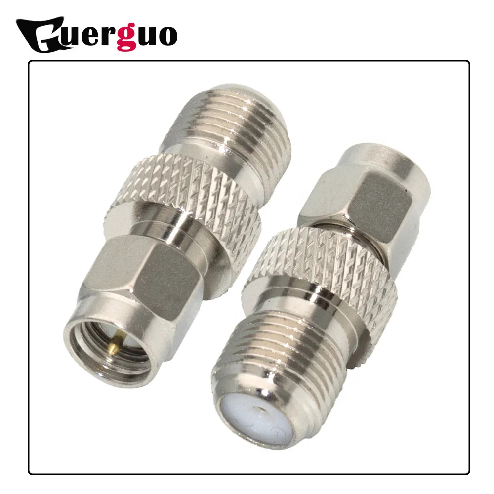 

10PCS F Female to SMA Male Straight Type Adapter RF Coaxial Coupling Nut Barrel Connector Converter