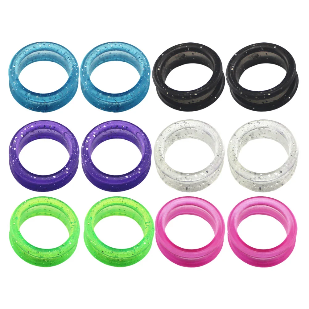 

12PCS Hairdressing Scissor Silicone Finger Ring Pet Scissor Colored Finger Ring