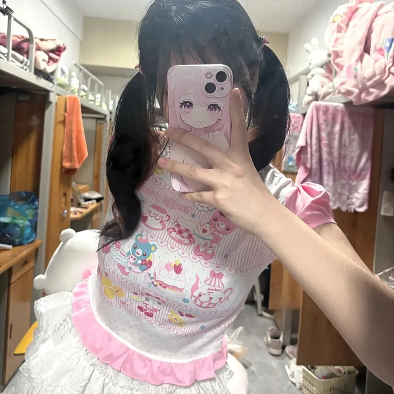 Женская футболка в японском стиле Harajuku