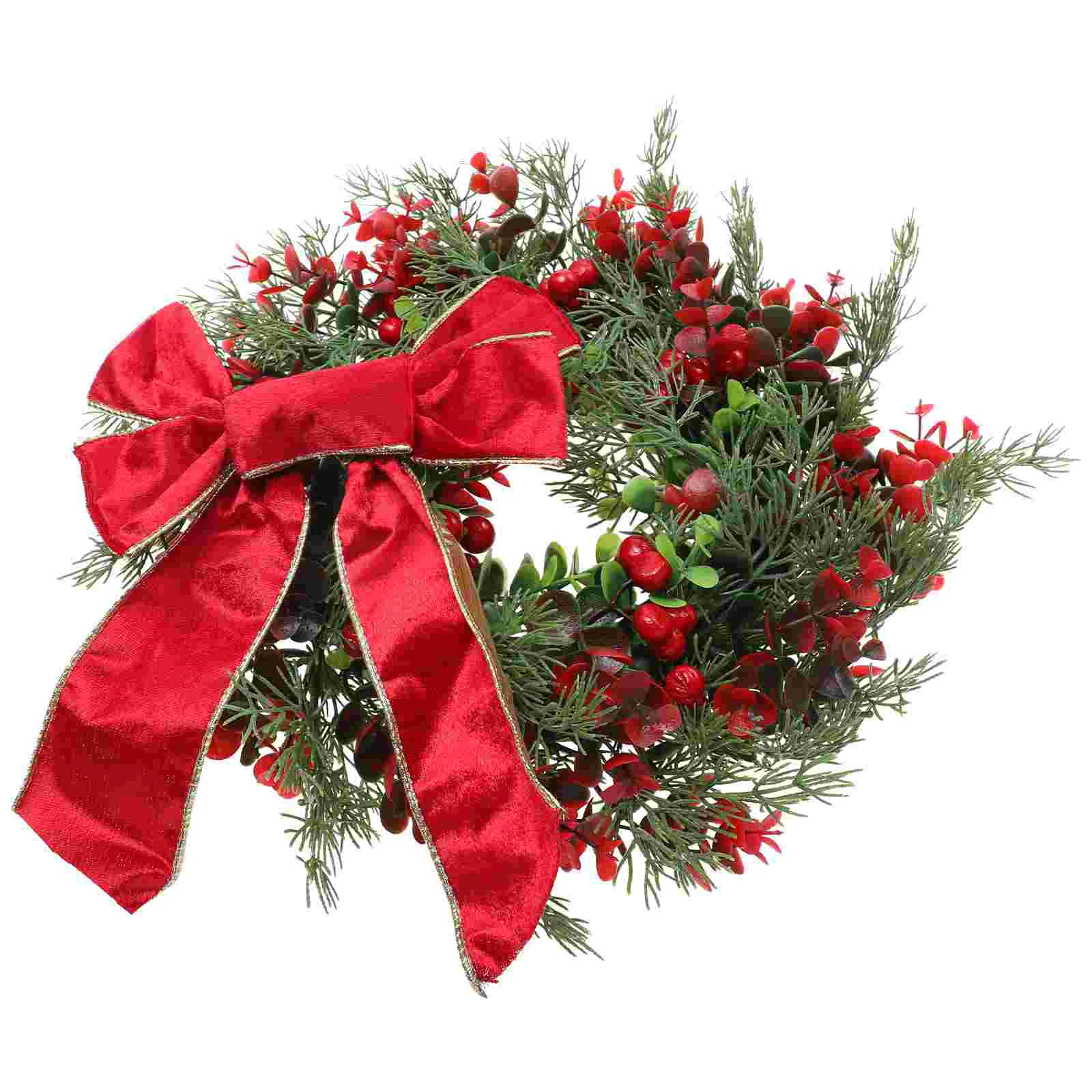 

Рождественский венок, украшение для двери, праздничная Подвеска из искусственного ротанга, подвесной подарок на Рождество, нежная гирлянда, украшение для передней части