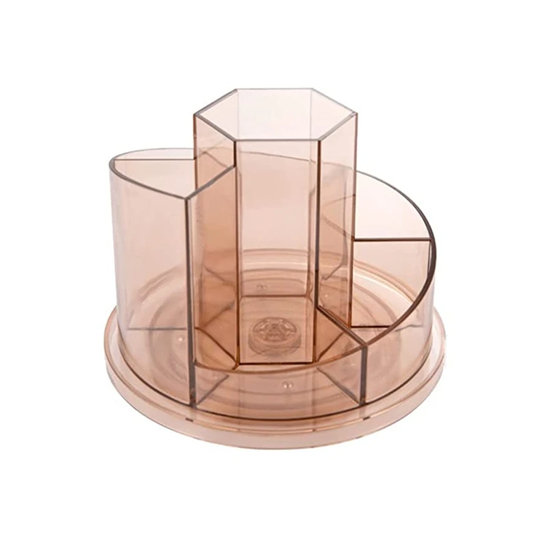 

Acrylic Pen Pencil Holder Stationery Case 360-Degree Rotating Desk Organizer Art Supply Cosmetic Storage Stand