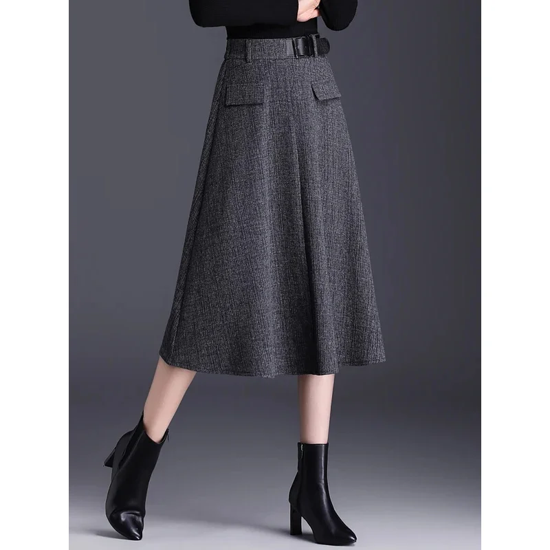 SUCH AS SU Осень Зима Новое поступление Черные кофейные женские юбки Плиссированные