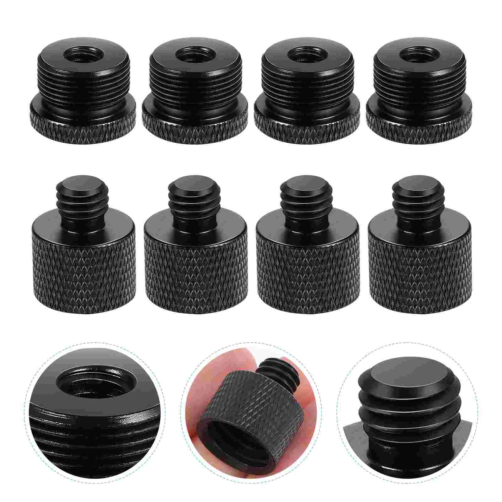 

8pcs Mic Stand Adapter 5/8 to 3/8 and 3/8 to 5/8 Mic Screw Adapter Thread for Microphone Stand