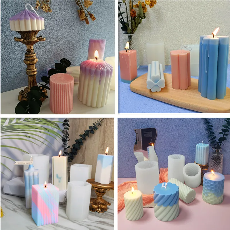 

3D Silicone Mold Candle Making Mold Geometric Shape Resin Epoxy Chocolate Cake Handmade DIY Craft Mould Form for Candles New