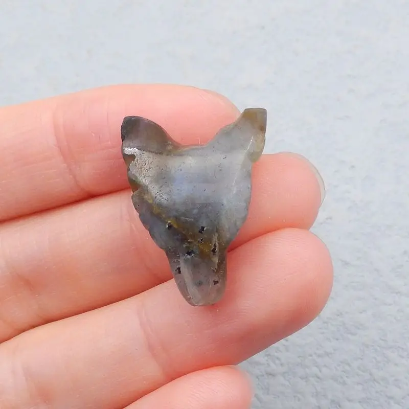 Оригинальные украшения ручной работы! Искусственная лабрадорит резная голова