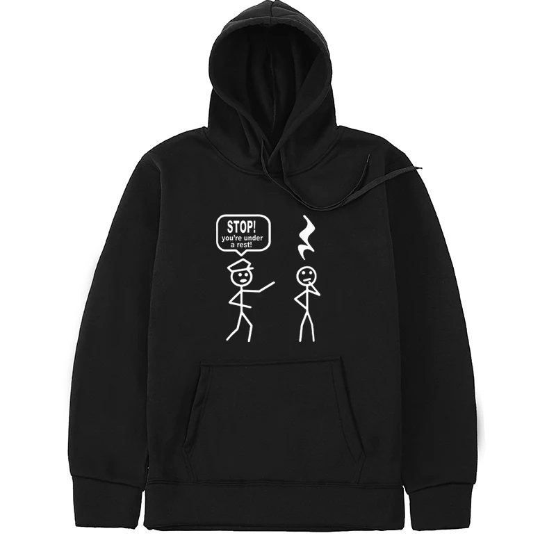 

Men's Fall/Winter Fleece Sweatshirt Fun Design Printed Casual Long Sleeve Loose Harajuku Men's Hoodie Hoodie