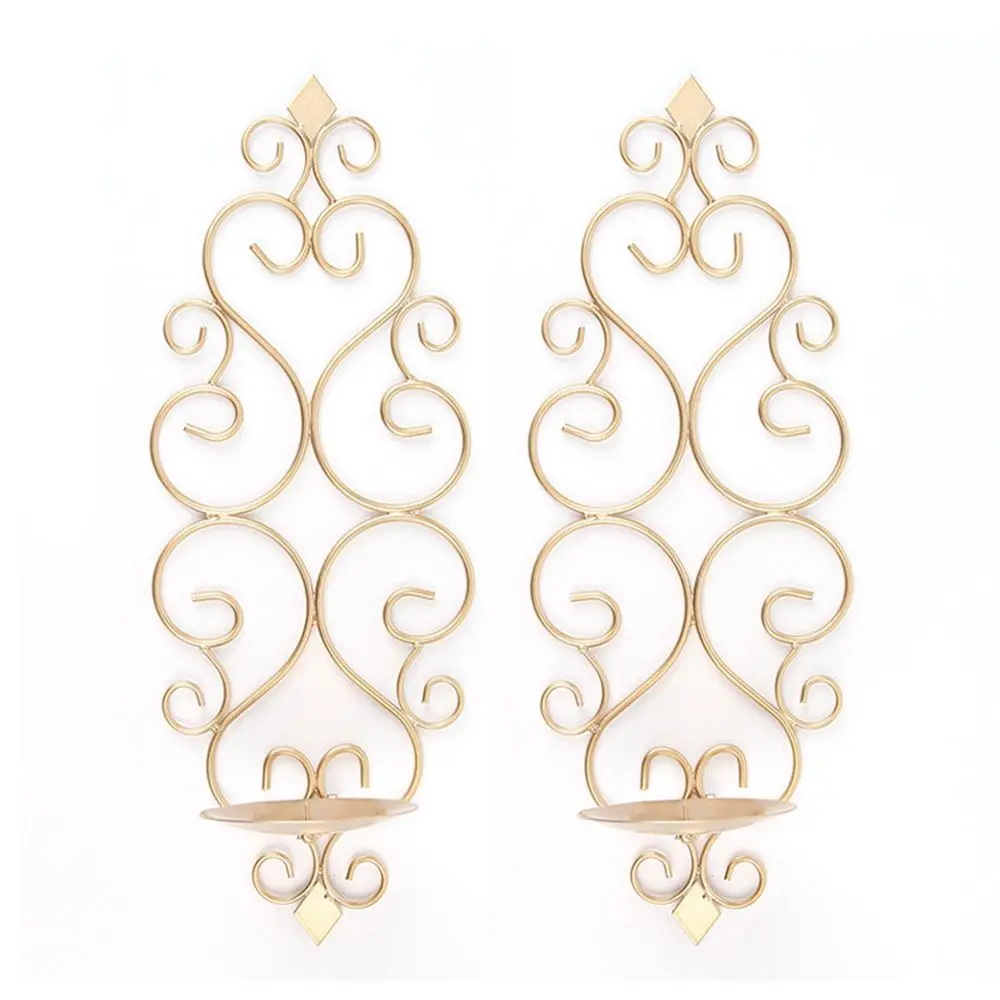 

New Sconce Home Decoration Wrought Wall Mounted Tea Light Candlestick Candle Holder