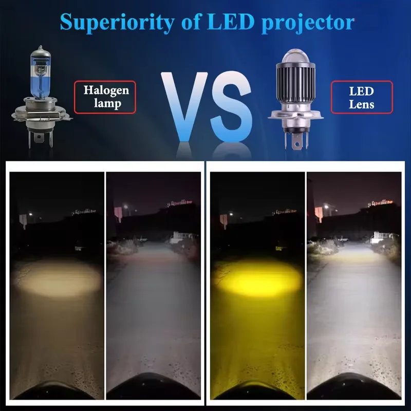 1 шт. фара для мотоцикла H4 12 В 6000 К