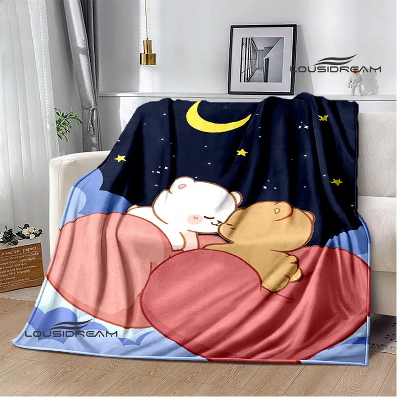 Милые Мультяшные одеяла с принтом медведя одеяло для пикника теплые фланелевые