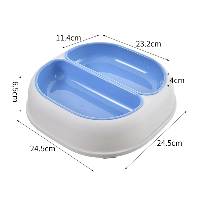 New Dog Bowl PP Antiskid Pet Food Bowl Water Bowl 2 In 1 Easy To Clean Cat Bowl Pet Feeder Separable Type Outdoor Tableware images - 6