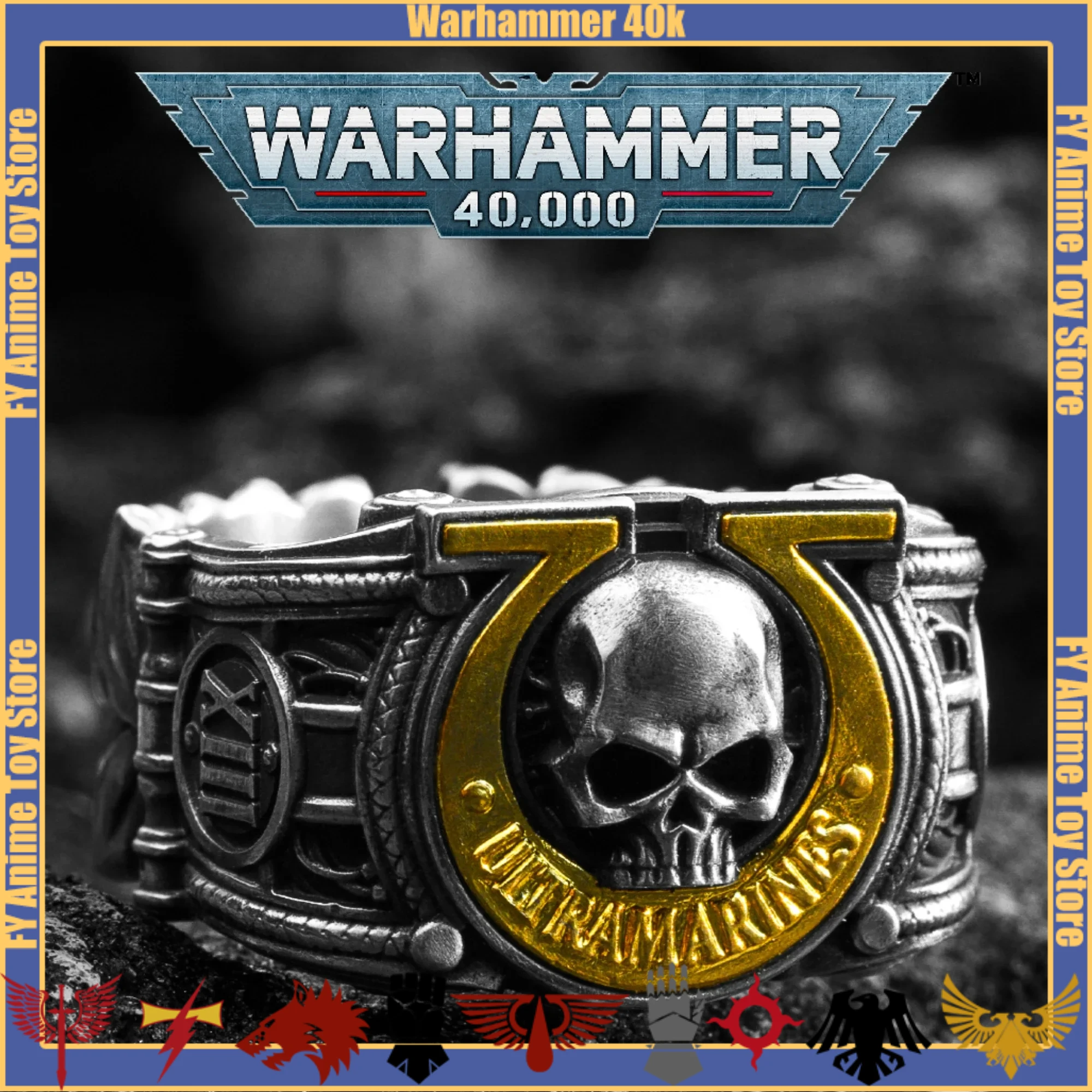 Warhammer 40K Sigil Ring of Ultramar Ultramarines Legions Roboute Guiliman Space Marines Коллекция игр Украшение для