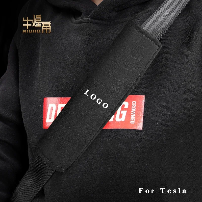 

Car Seat Belt Shoulder Cove For Tesla Model 3 Model S Model X Model Y Car Seat Belt Suede Protective Cover Interior Accessories