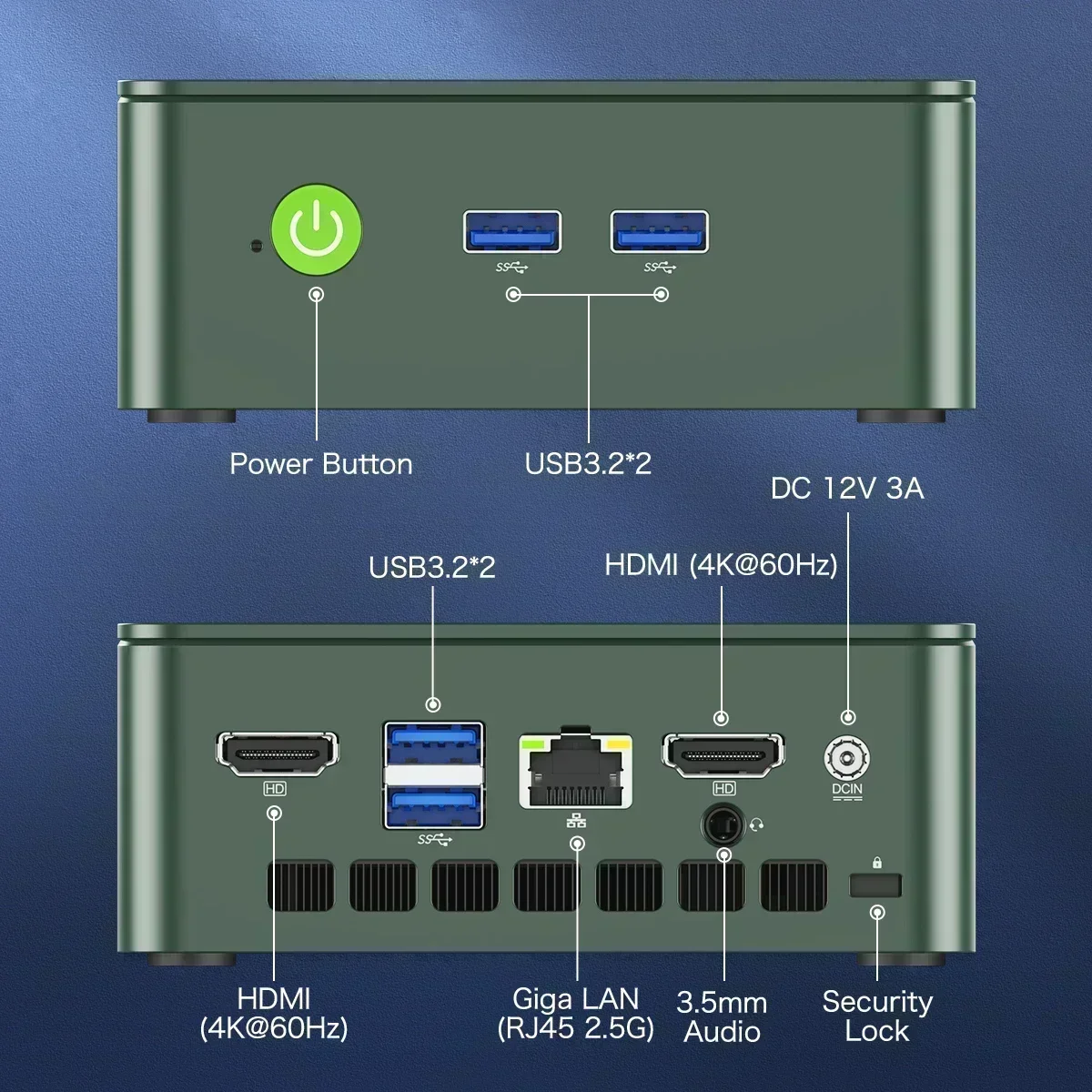 TWIN LAKE N150 GMKtec G3 Plus N150 Мини-ПК WiFi6 BT5.2 Wins11 PRO