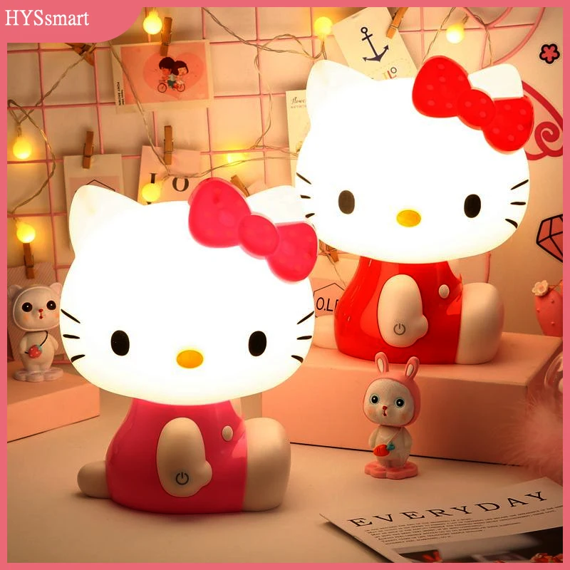 

Hello Kitty Small Night Lamp Touch Plug-In Baby Feeding Eye Bedroom Dreamy Cute Sleep Light Eye Protection Bedside Led Lamp Gift