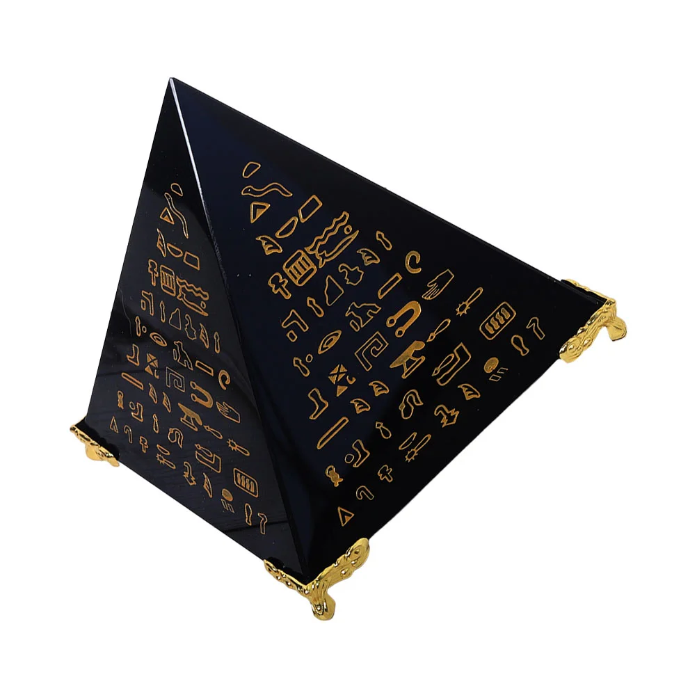 

Pyramid Egyptian Statue Figurine Crystal Ornament Feng Egypt Shui Chakra Decor Crystals Sculpture Mini Orgonefigure