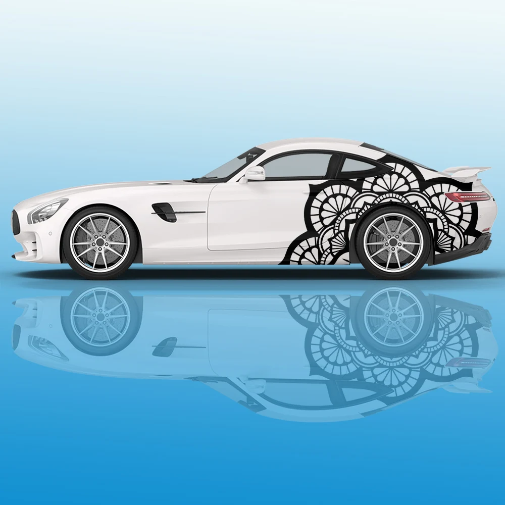 Автомобильные наклейки с изображением мандалы для боковой графики аксессуары