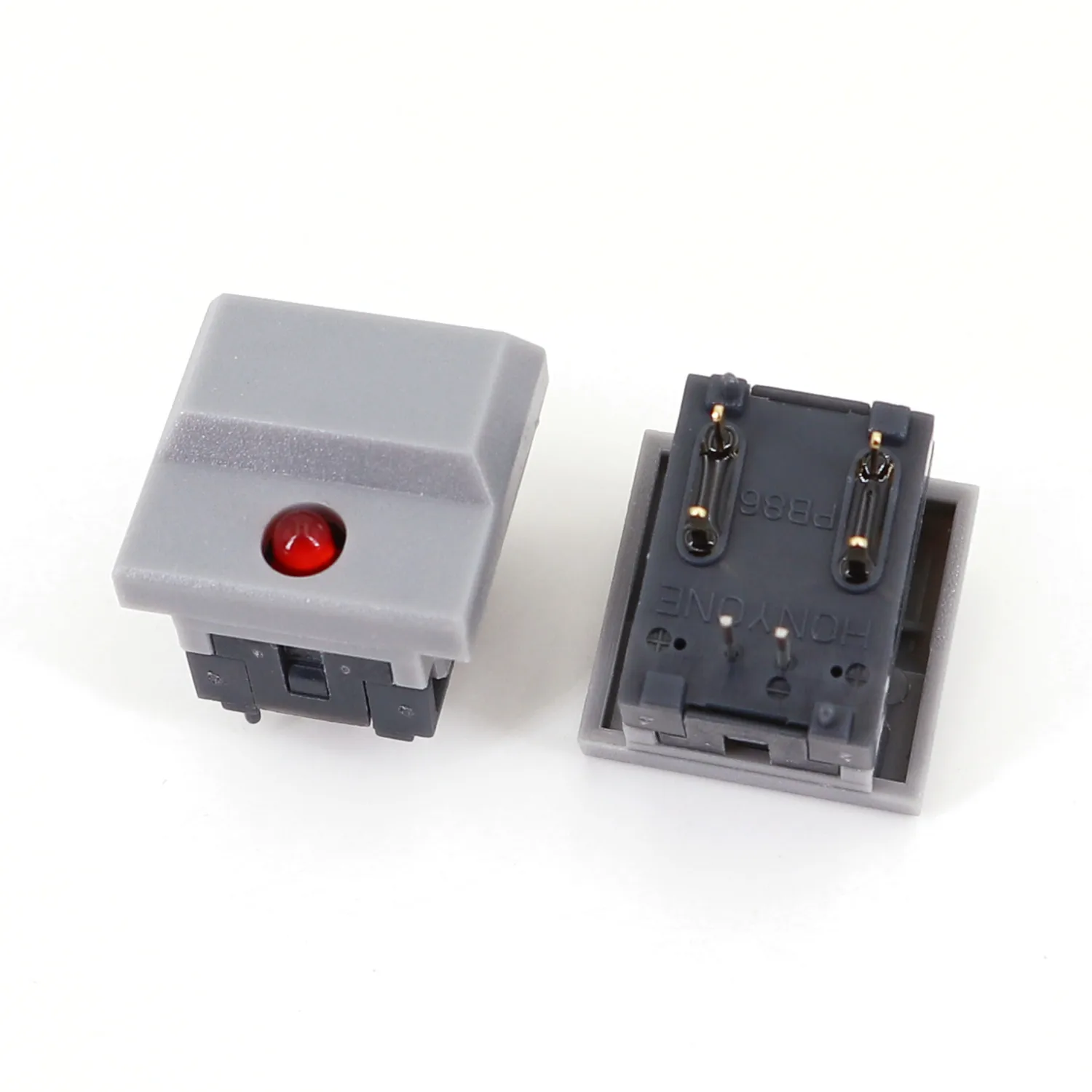 10 шт. PB86-B1 большой цоколь красный светодиод 6-контактный мгновенный SPDT квадратный кнопочный переключатель для оборудования управления сценой