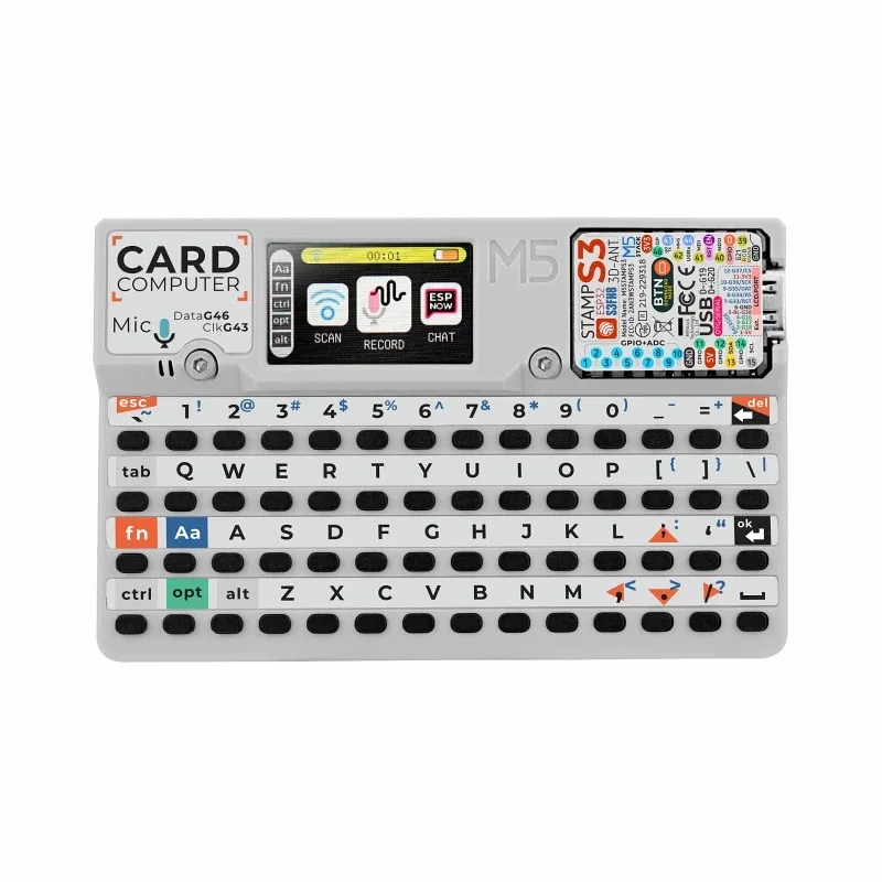 Фото Карточный компьютер M5 Stacks Cardputer StampS3 с микроконтроллером и 56-клавишной клавиатурой №1