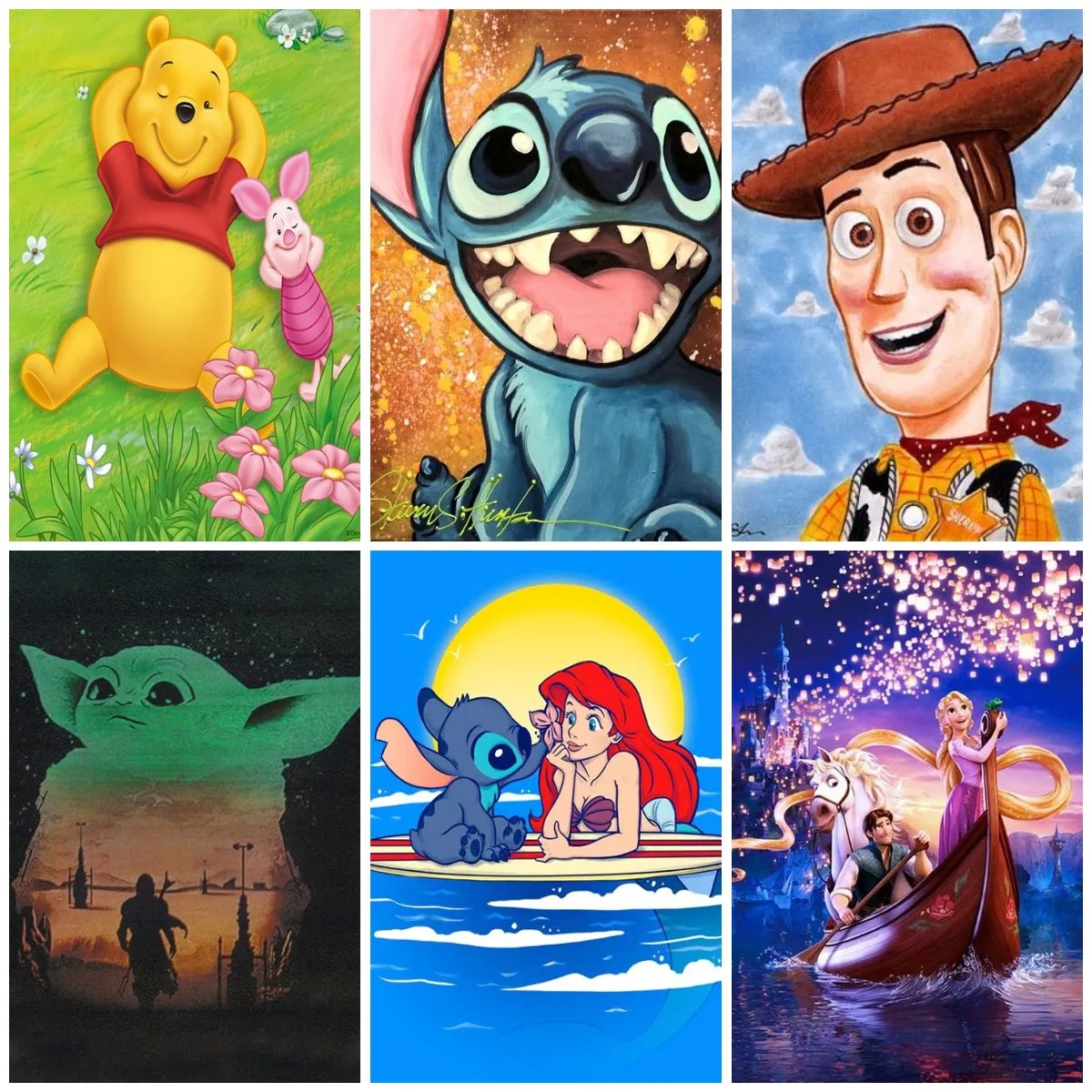 

Disney Cartoon Diamond Painting "Lilo Stitch The Lion King Winnie the Pooh" Diamond Embroidery 5D DIY Mosaic Hobby Home Decor