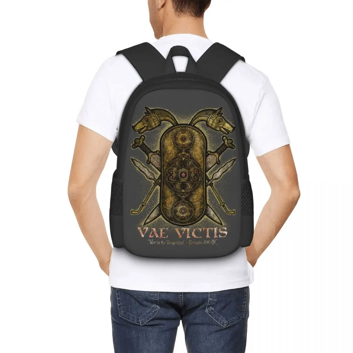 Vae Victis - Woe To The Vanquished,Celtic Backpack for Girls Boys Travel RucksackBackpacks for Teenage school bag